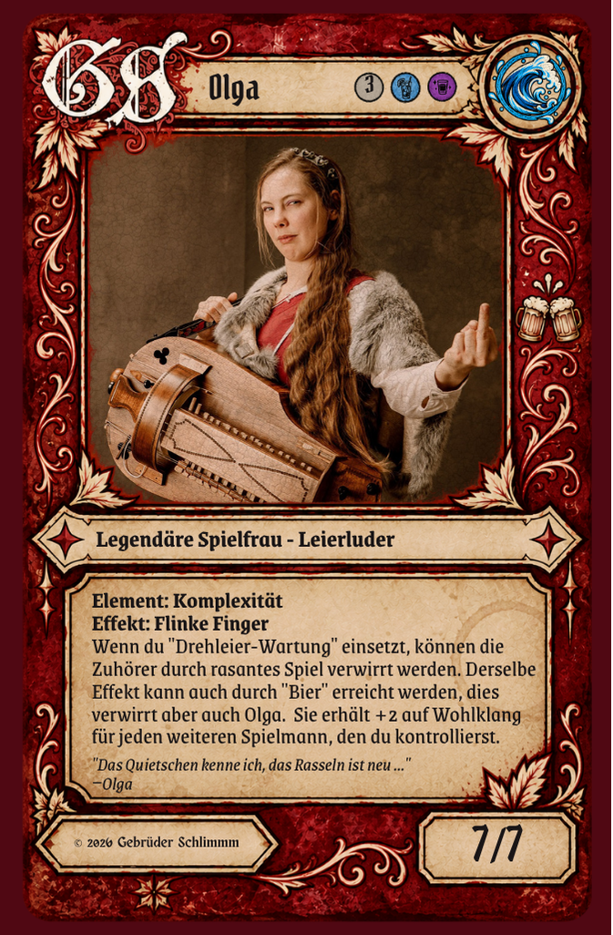 Sammelkarte von Olga – Gebrüder Schlimmm