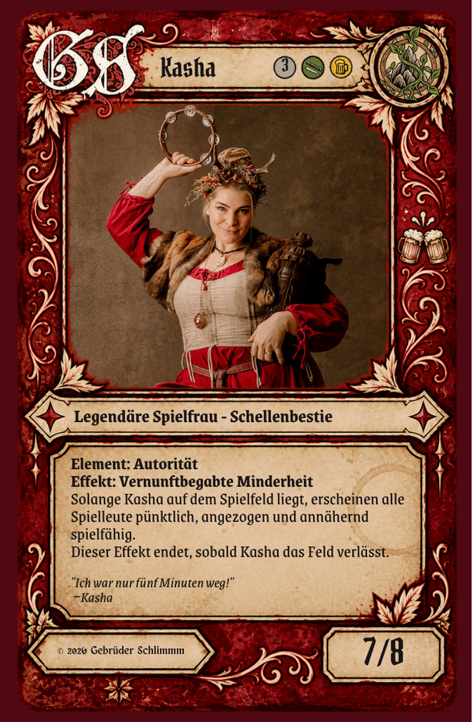 Sammelkarte von Kasha – Gebrüder Schlimmm